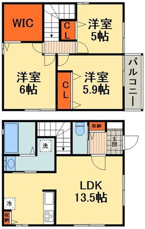 差間戸建の物件間取画像